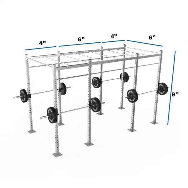 Galvanized Freestanding Expandable 9' Height Pull-Up Rig with Monkey Bar Option [Available 01/16/26]