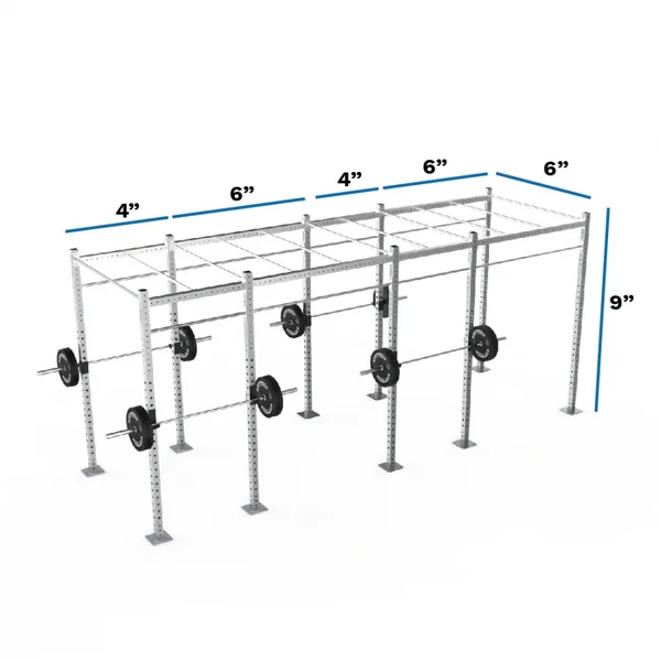 Galvanized Freestanding Expandable 9' Height Pull-Up Rig with Monkey Bar Option [Available 01/16/26]
