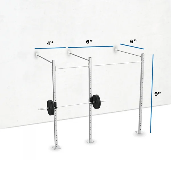 Galvanized Wall-Mounted Expandable 9' Height Pull-Up Rig with Monkey Bar Option [Available 01/16/26]