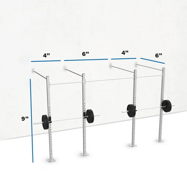 Galvanized Wall-Mounted Expandable 9' Height Pull-Up Rig with Monkey Bar Option [Available 01/16/26]