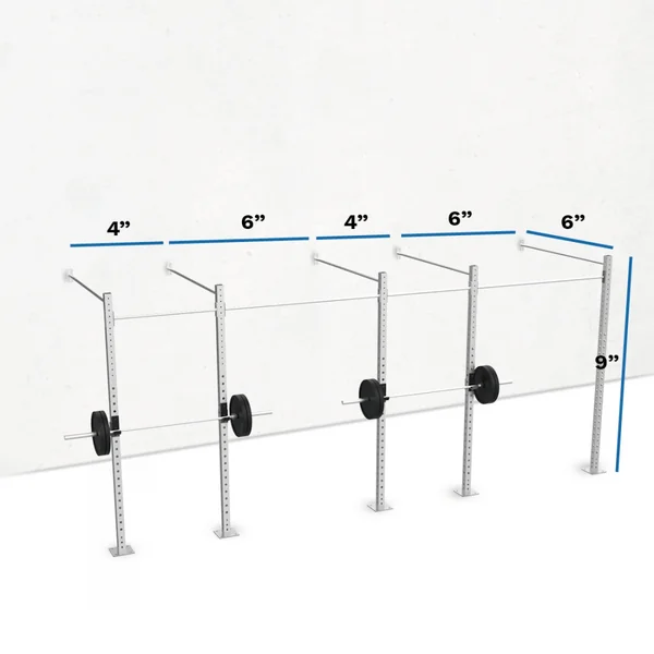 Galvanized Wall-Mounted Expandable 9' Height Pull-Up Rig with Monkey Bar Option [Available 01/16/26]