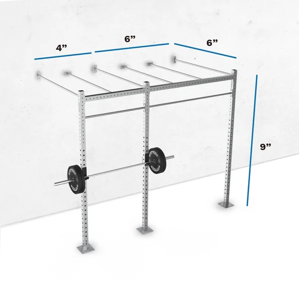 Galvanized Wall-Mounted Expandable 9' Height Pull-Up Rig with Monkey Bar Option [Available 01/16/26]