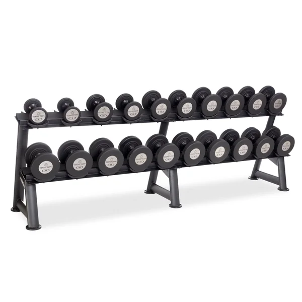 GEL-GRIP Urethane Dumbbells Black | 5-50 LB Pack