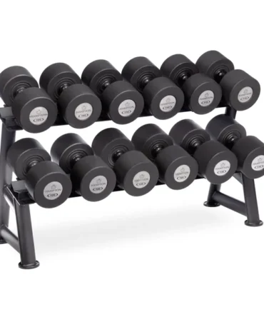 GEL-GRIP Urethane Dumbbells Black | 6 PAIR Pack