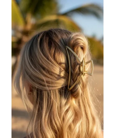 Gold Frame Hair Claw Clip