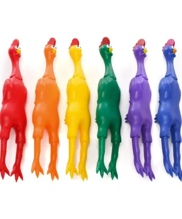 Gopher Rainbow Rubber Chicken Set