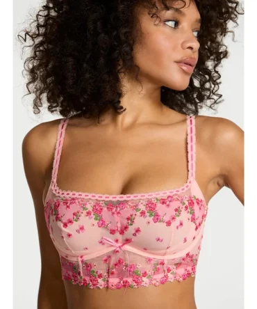 Hearts & Roses Embroidery Bra Top