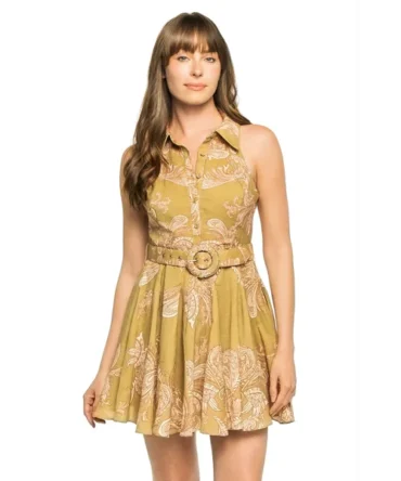 High Neck Mini Dress