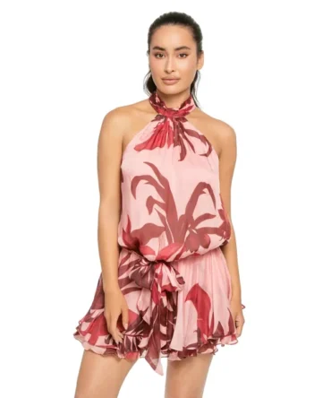 High Neck Mini Dress