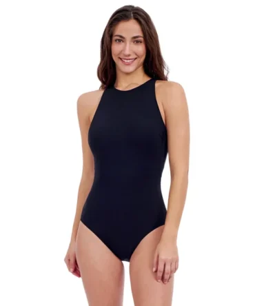 High Neck One Piece Swimsuit