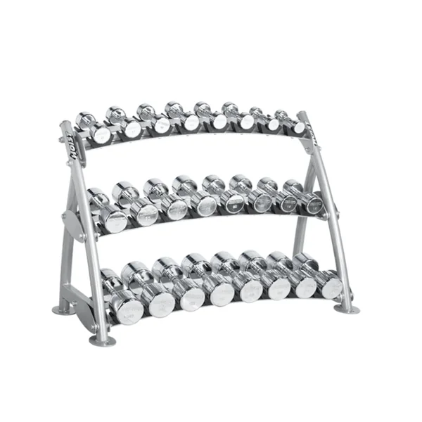 Hoist Fitness Commercial 3-Tier Horizontal Beauty Bell Rack CF-3462-3