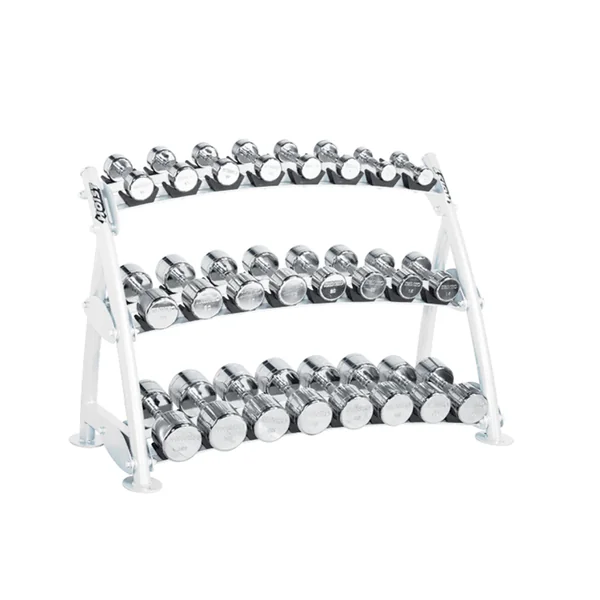 Hoist Fitness Commercial 3-Tier Horizontal Beauty Bell Rack CF-3462-3