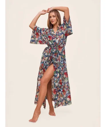Holly Cotton Maxi Kimono Robe