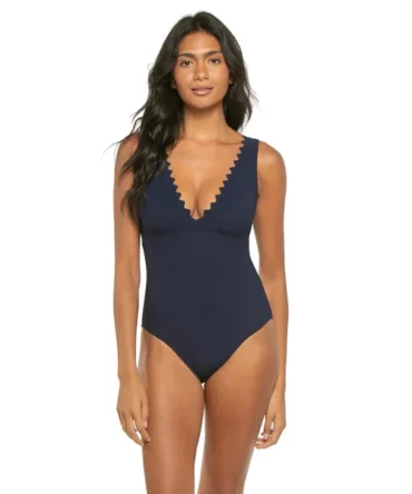 Ines V-Neck Plunge One Piece Swimsuit