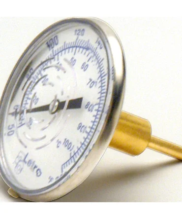 In-Line Dial Pool Thermometer with 0.50 inch Brass Well