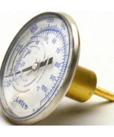 In-Line Dial Pool Thermometer with 0.75 inch Brass Well