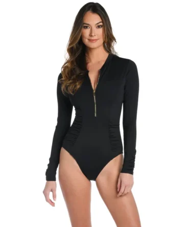 Island Goddess Long Sleeve One Piece Swimsuit