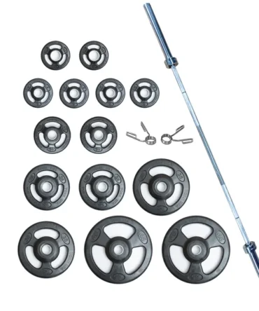 Iso-Grip Rubber-Encased Steel Olympic Plate Set