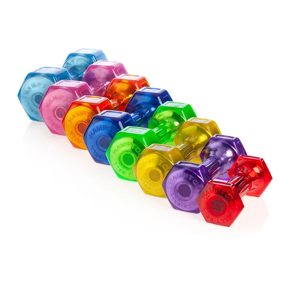 JELLY-BELL Urethane Aerobic Dumbbells | 6 Pair Pack