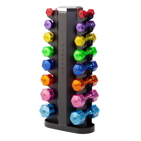 JELLY-BELL Urethane Aerobic Dumbbells | 8 Pair Pack
