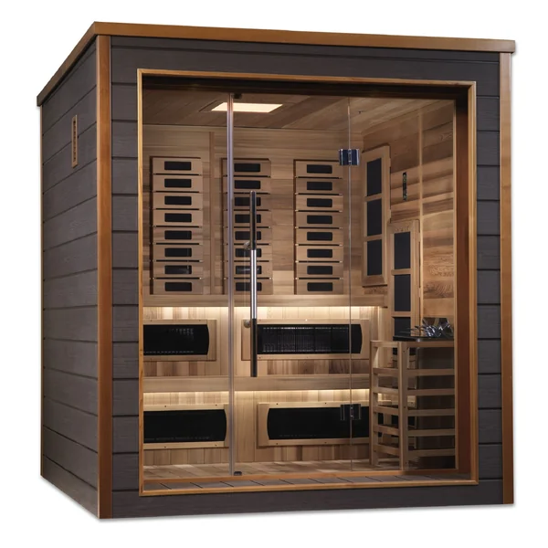 Karlstad 6 Person Outdoor-Indoor Hybrid Full Spectrum Sauna