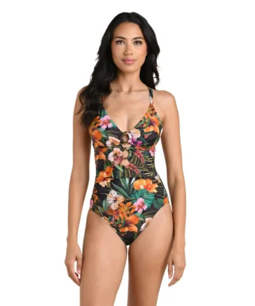 Keyhole Ring One Piece Swimsuit