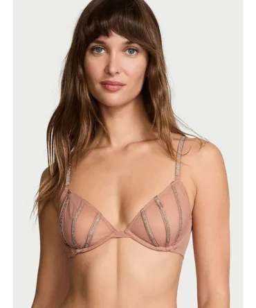 Laces Out Embroidery Unlined Demi Bra
