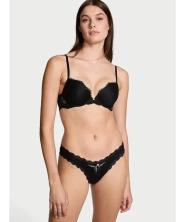 Lace-Trim Brazilian Panty