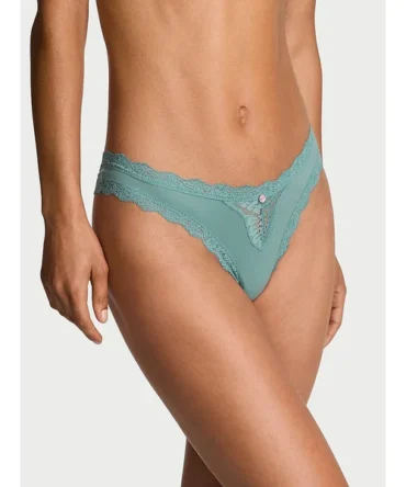 Lace-Trim Thong Panty