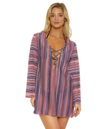 Lace-Up Crochet Tunic