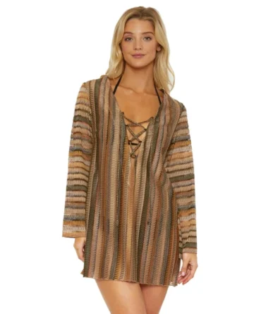 Lace-Up Crochet Tunic