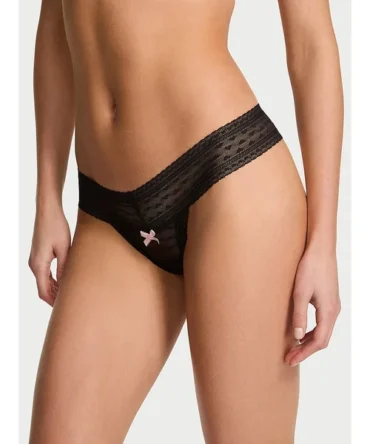 Lacie Lace-Up Bow Thong Panty