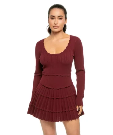 Lavender Long Sleeve Mini Dress