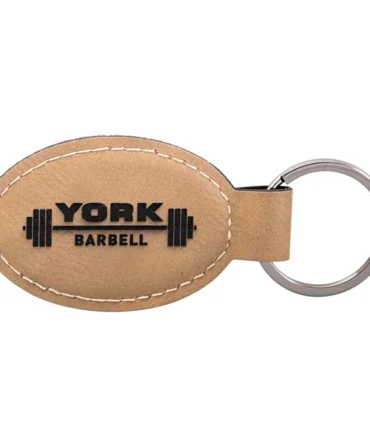 Leatherette Oval Keychain