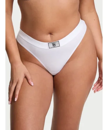 Logo Cotton Thong Panty