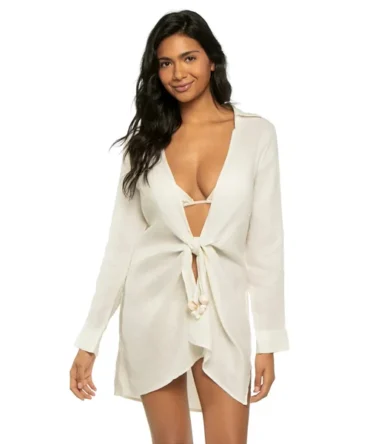 Long Sleeve Linen Shirt Dress