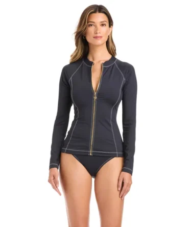 Long Sleeve Zip-Front Rash Guard