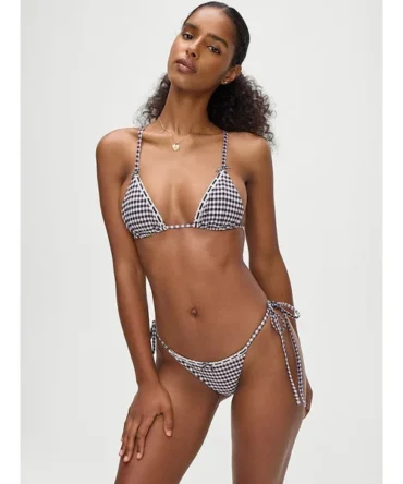 Lumia Seersucker Gingham Bikini Top