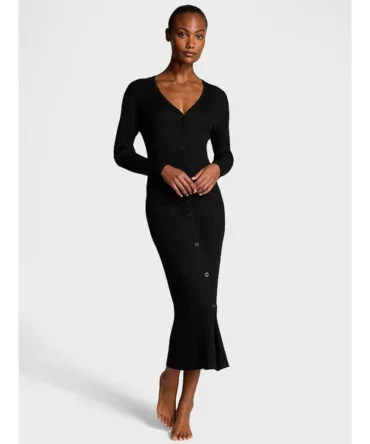 Luxe Crème Knit Cardigan Dress