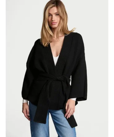 Luxe Crème Knit Wrap Sweater