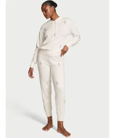 Luxe Knit Crystal Sparkle Jogger Pants