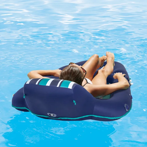 Luxury Lounge with Removable Canopy | Inflatable Pool Float Lounge