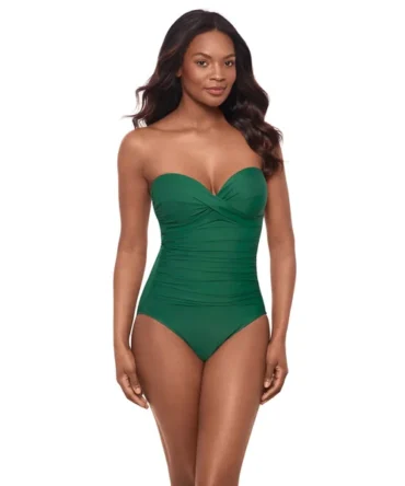 Madrid Twist Front Bandeau One Piece Swimsuit