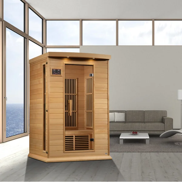 Maxxus 2 Person Near Zero EMF FAR Infrared Sauna – Canadian Hemlock