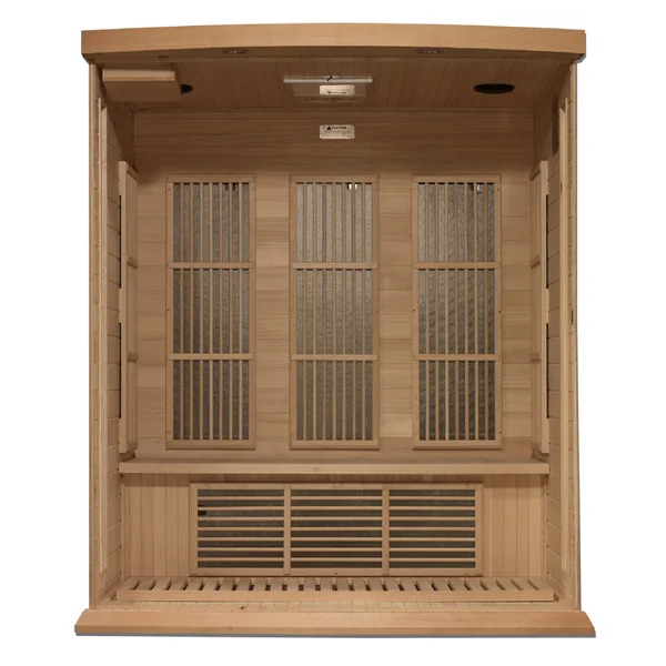 Maxxus 3 Person Near Zero EMF FAR Infrared Sauna – Canadian Hemlock