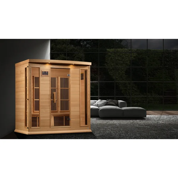 Maxxus 4 Person Near Zero EMF FAR Infrared Sauna – Canadian Hemlock