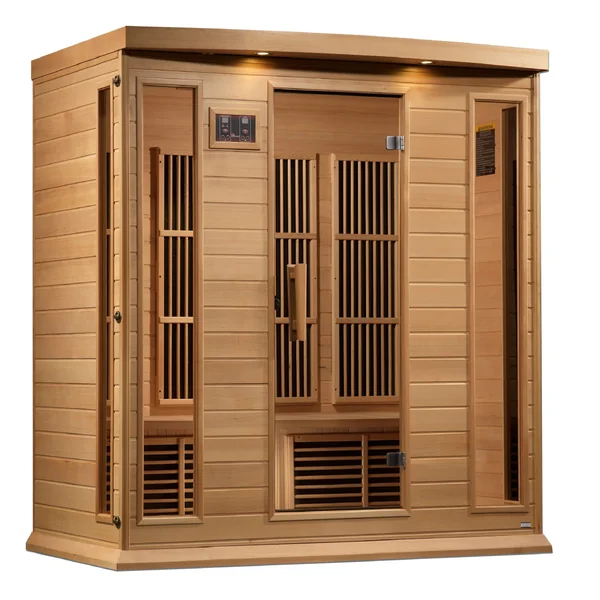 Maxxus 4 Person Near Zero EMF FAR Infrared Sauna – Canadian Hemlock