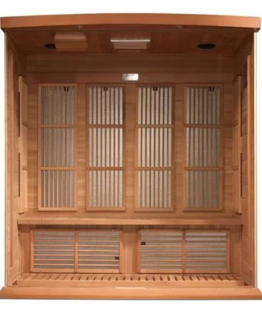 Maxxus “Chaumont Edition” 4 Person Near Zero EMF FAR Infrared Sauna – Canadian Red Cedar