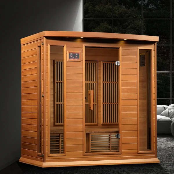 Maxxus “Chaumont Edition” 4 Person Near Zero EMF FAR Infrared Sauna – Canadian Red Cedar