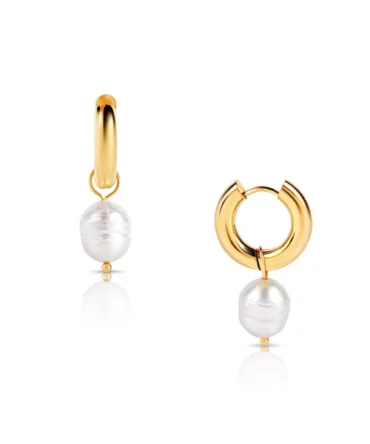 Melrose Mini Hoop Pearl Earring